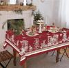 Рождественская елка Лось Санта Снежинка Прямоугольная Водонепроницаемая Скатерть Свадебное Украшение Многоразовая Скатерть Для Стола Рождественские Принадлежности