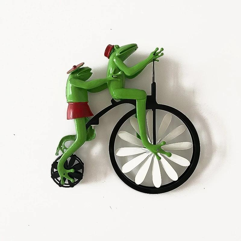 Лягушка на велосипеде, кованая ветряная вертушка с подставкой, 3D животные, кошки, мышь, уличная ветряная мельница, вертушка, сад, двор, газон