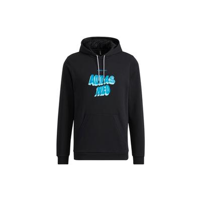 adidas Спортивная толстовка с капюшоном Neo Simple Letter Logo Printed Men Hoodie Black HB7397