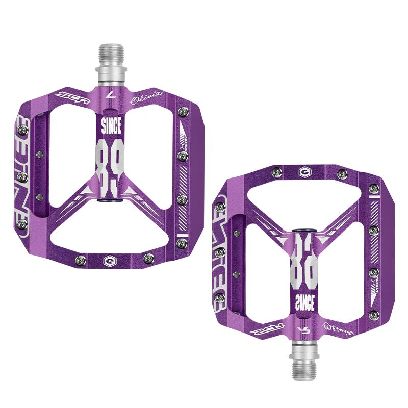 ENLEE Bike Pedals Aluminum Alloy Anti-slip Bicycle Pedals Ultralight Sealed Bearing One-piece MTB Road Mountain Cycling Pedal