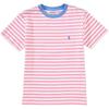 Polo Kids Полосатая футболка с коротким рукавом Детские топы Розовый 323952450-005