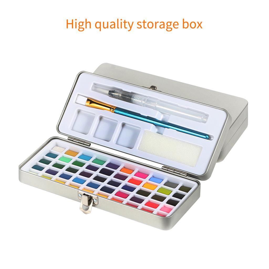 Набор акварельных красок H&B, 72 цвета, профессиональные художественные принадлежности с акварельной кистью для художников