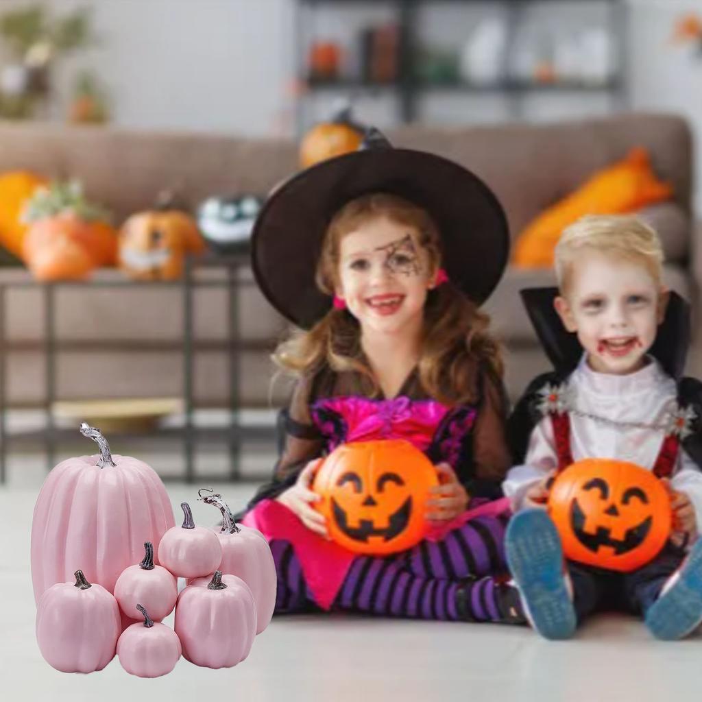 7 шт. Имитация тыквы, глянцевая краска, легкая, креативная, многоразовая, пенопластовая тыква для декора