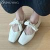 Fashion Marie Janes Ballet High Heels Shoes Women Square Toe Sandals 2025 Trend Loafers Summer Elegant Shallow Dress Zapatos De Mujer
