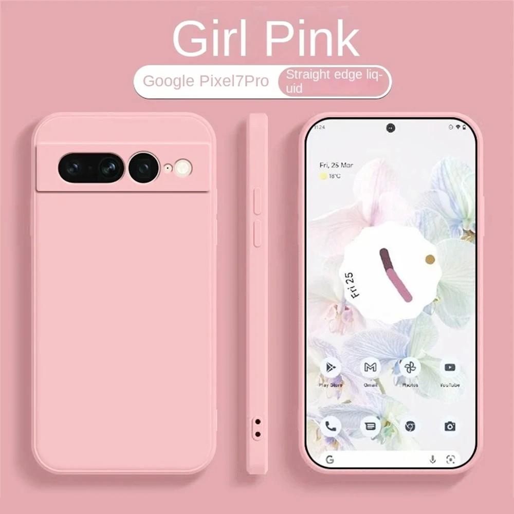 Роскошные Чехлы из Жидкого Силикона Мягкие Однотонные Для Google Pixel 9 9A Ударопрочные Чехлы Для Google Pixel 6 7 6A 7A Pixel 8 Pro 7A 7 Чехол