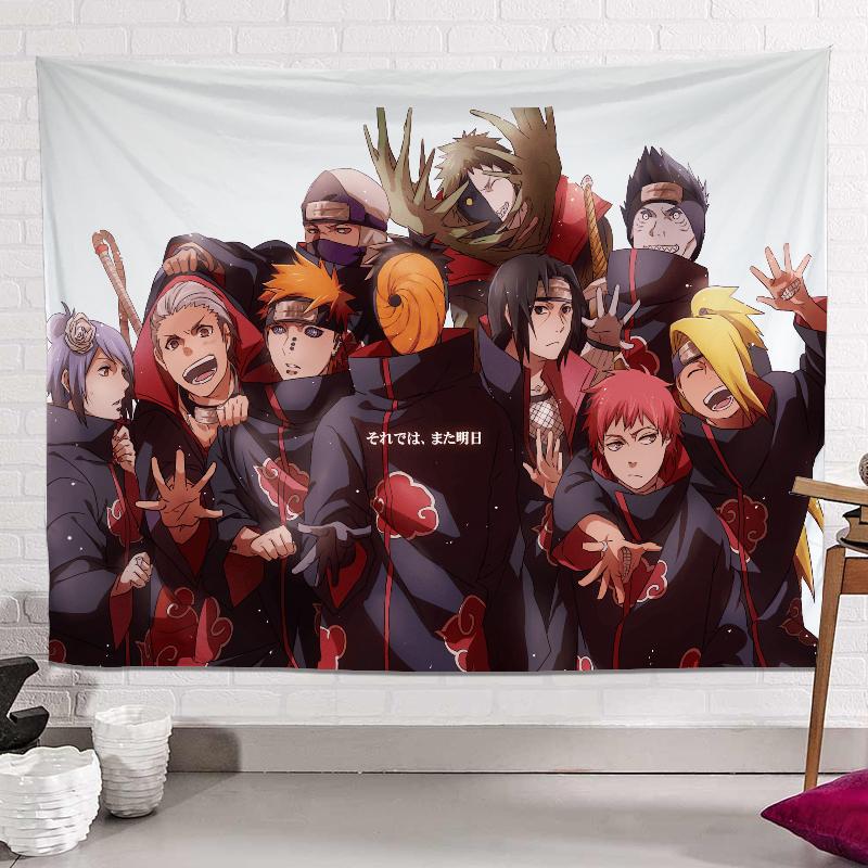 Аниме Kawaii Декор комнаты Настенная ткань Фоновая ткань Хиппи Эстетическая комната Гобелен Chambre Украшение Фреска Большие пляжные полотенца