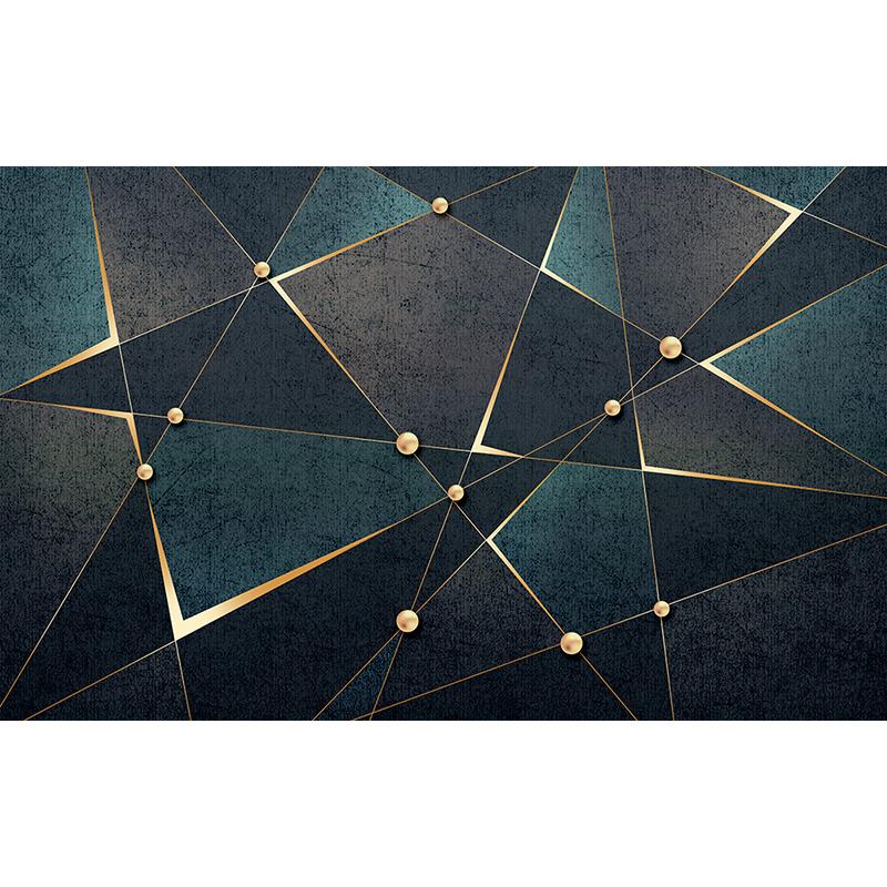 Креативные геометрические фигуры, линия золотого шара, фотообои, настенная живопись, гостиная, телевизор, кабинет, роскошная фреска Papel De Parede 3 D