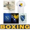 Bosnia MMA Kick Boxing UFC Muay Thai T-Shirt Country Flag Vintage Print Men Women Short Sleeve Round Neck