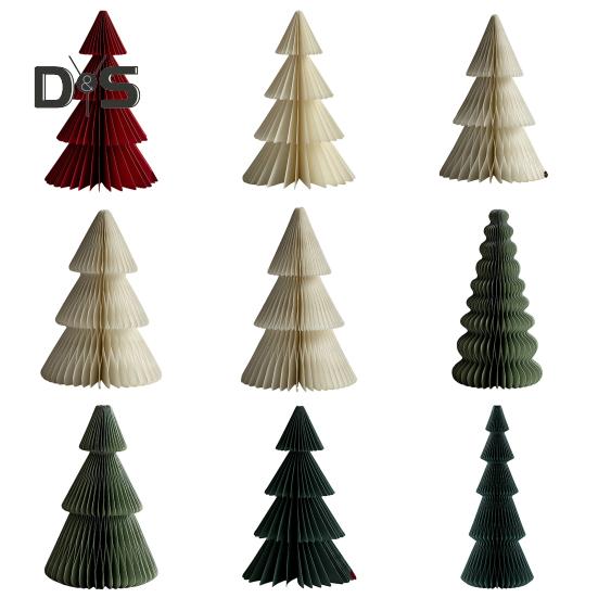 Бумажная рождественская елка 3D сотовая бумажная рождественская елка украшение деревенский настольный центральный элемент для офиса домашний школьный декор