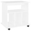 Mobile Cabinet in White 60 x 45 x 60 cm Particleboard
