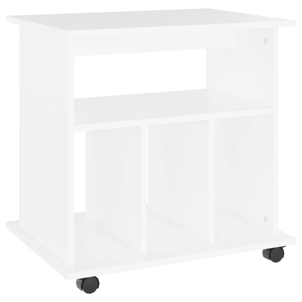 Mobile Cabinet in White 60 x 45 x 60 cm Particleboard