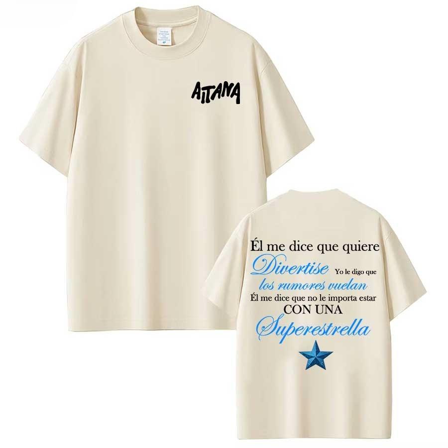 2026 Aitana Superestrella Album Tour new Unisexs TShirt Unisex ONeck 100 Cotton Short Sleeve Oversized Fashion Popular Tee