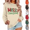 Women's Casual Loose Solid Color Easter Print Round Neck Long Sleeve Hoodie