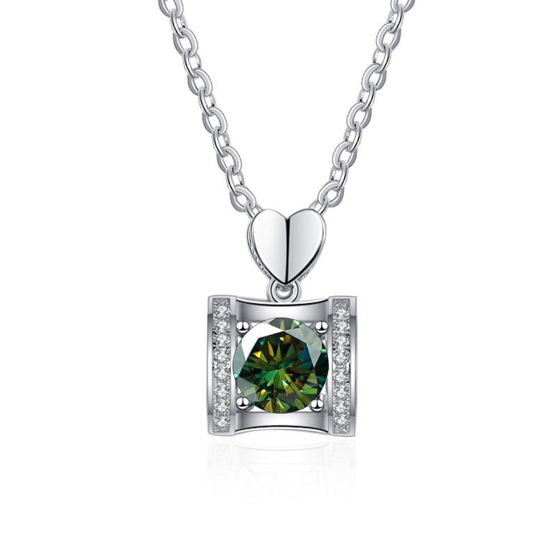 Bague Ringen Стерлинговое серебро S925, женские ювелирные изделия, 1 карат, муассанит, бриллиантовое ожерелье, цепочка на ключицу, подарок на день Святого Валентина для подруги