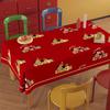 Cute Cute Pet Tablecloth Atmosphere Red Festive Waterproof And Oil-Proof Dining Table Cloth Living Room Coffee Table Decorative Tablecloth