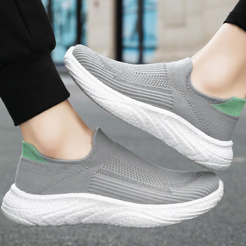 New Style Flying Woven Women's Shoes Unisex Casual Shoes Polyurethane Lightweight One Foot Cloth Shoes