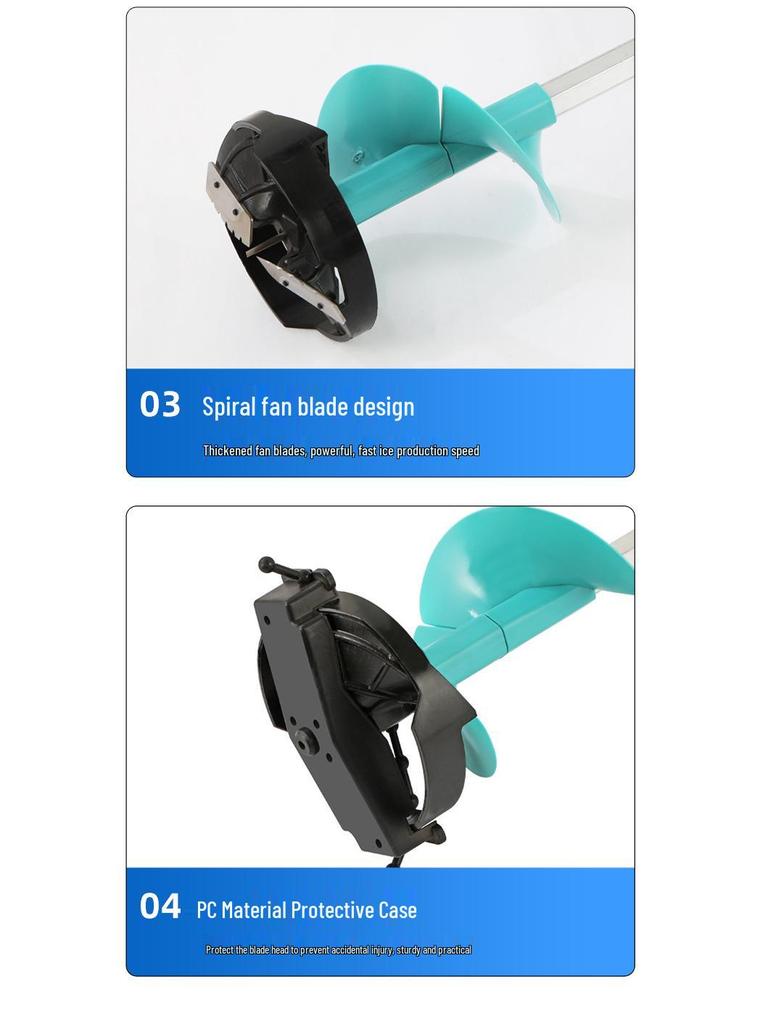 High-Power Lithium Battery Electric Ice Drill for Winter Fishing