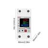 40A 63A 230V RGB Over Voltage Under Voltage Protective Device Din Rail Protector Relay Adjustable Over Current Protection Limit