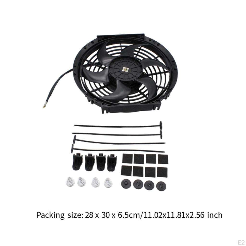 Вентилятор охлаждения радиатора 6 лопастей аксессуары с монтажным комплектом черные запасные части толкающего или тянущего типа