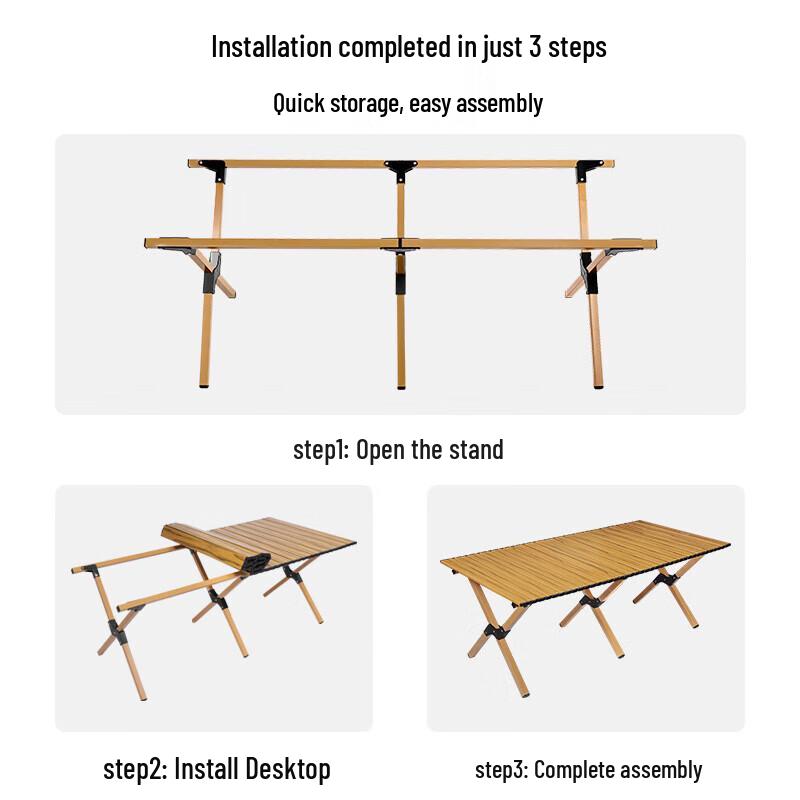Congye Outdoor Folding Roll-up Picnic Table
