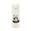 Mofusand Vacuum Insulated Stainless Steel with Panda Cat Design and Easy To Open with One Product Double-walled One-Push Bottle, 350ml, One-Touch