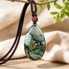 High Quality Natural Healing Stone Necklace Crystal Polished Water Drop Pendant Fashion Trend Jewelry Ornament