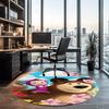 Masha Printed Round Rug Carpet Chair Rug Area Rug Entryway Doormats,for Office Chair Living Room Bedroom Kitchen Room.