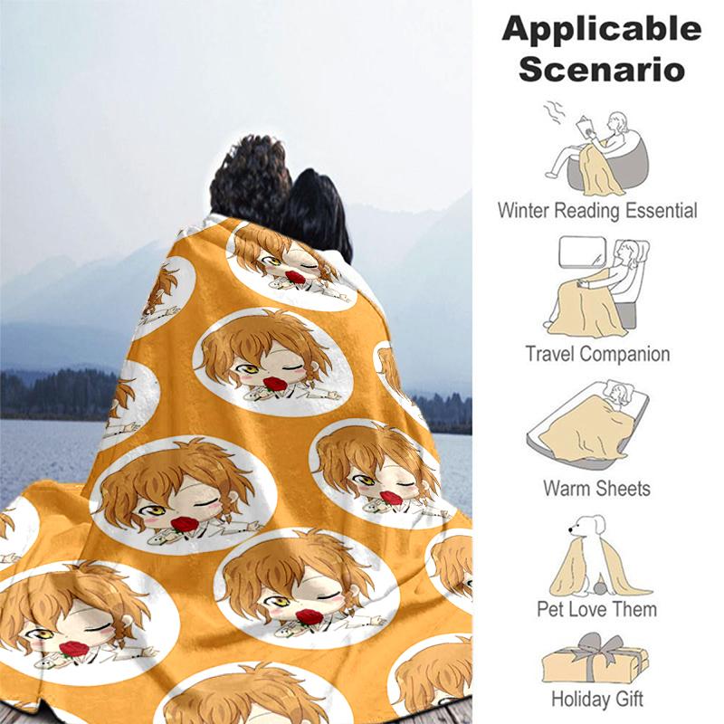 1pc Blanket Tenma Tsukasa1 Print Design, Lightweight Blanket for Sofa, Bed- Soft &Warm, Gift for All Seasons like Christmas, Halloween