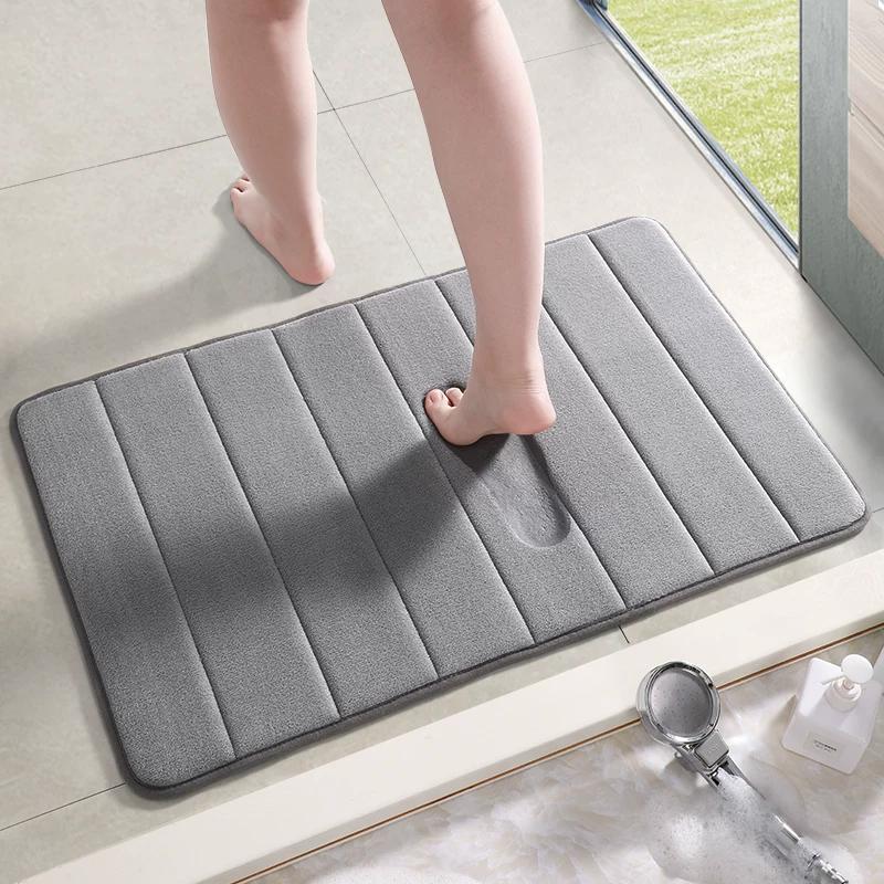 Toilet Floor Mat Bathroom Absorbent Door Mat Doorway Quick-Drying Foot Mat Toilet Non Slip Carpet For Home Toilet Mat