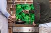 2x GLASS PROTECTIVE PLATE FOR STOVE 40x52 GREEN