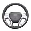Black Artificial Leather No-slip Soft Car Steering Wheel Cover for Hyundai Ix35 2010-2016 Tucson 2 2010 2011 2012 2013 2014 2015