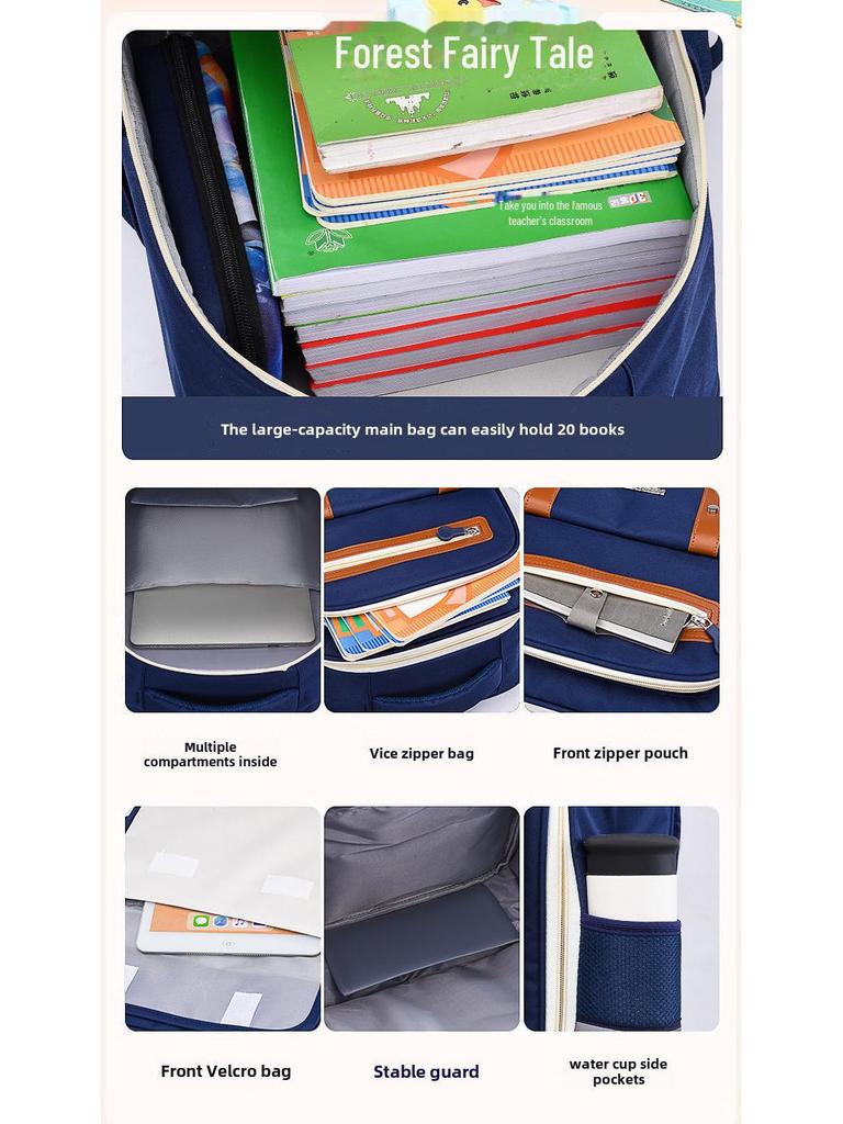 Cloud Schoolbag: Lightweight, Large-Capacity Backpack for Grades 1-6