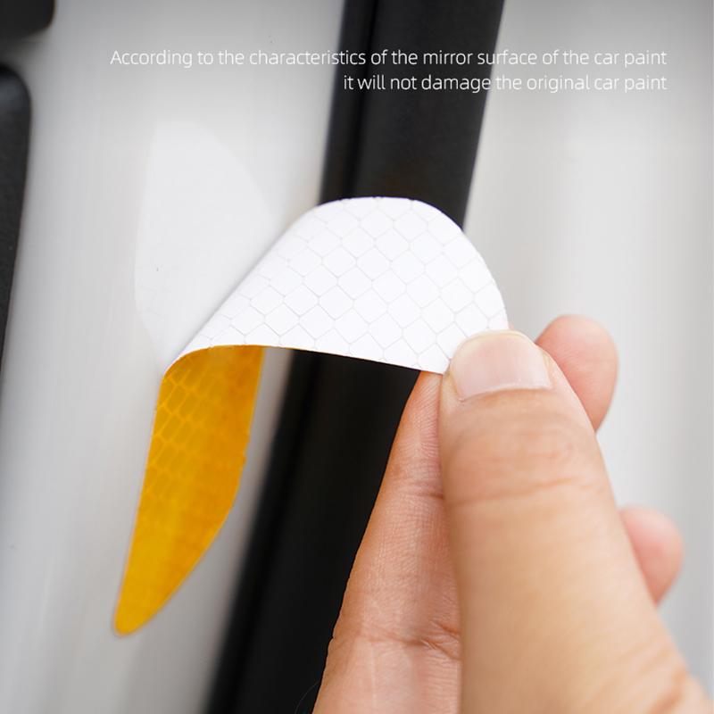 AJG2 4Pcs Car Door Sticker Safety Warning Reflective Mark For Citroen Picasso Jumper Cactus Saxo Jumpy C8 C-Elysee C15 C4L CelyseeC6
