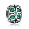 Счастливый четырехлистный клевер Подвеска Медный Семейное дерево Цветок Бусина Кулон Подходит для оригинальных браслетов Ожерелья Украшения