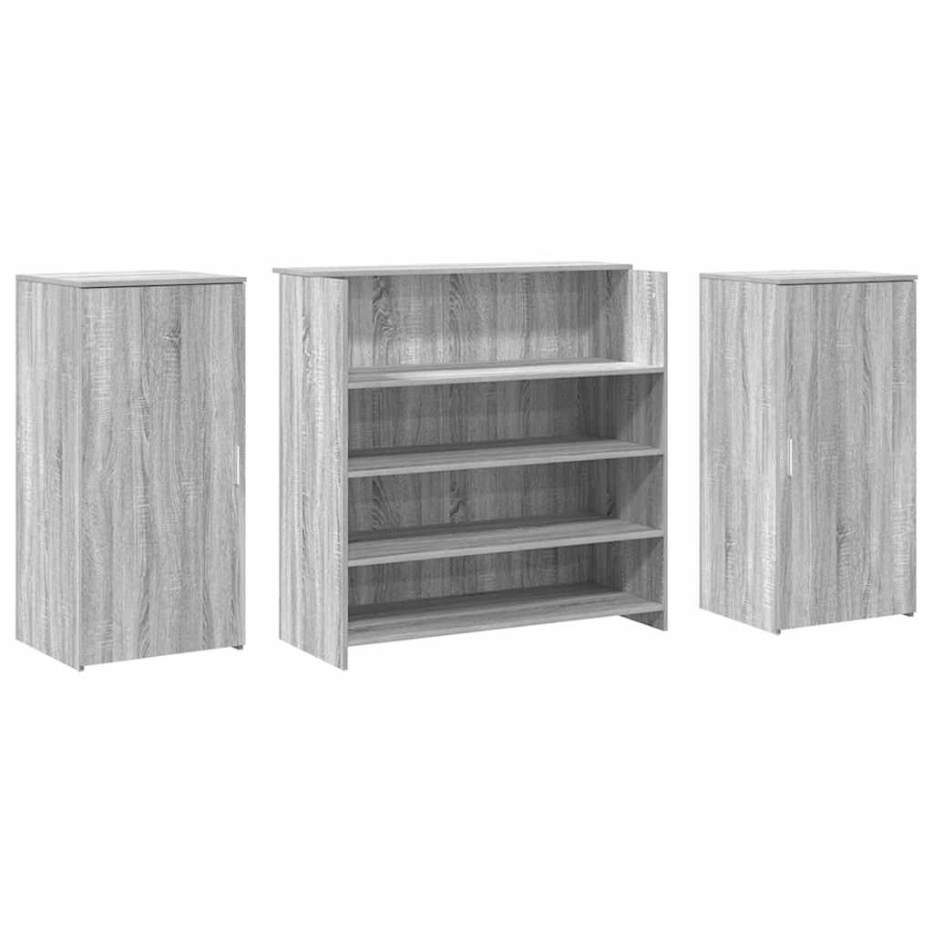 Reception Desk Gray Sonoma 200x50x103.5 cm Particleboard