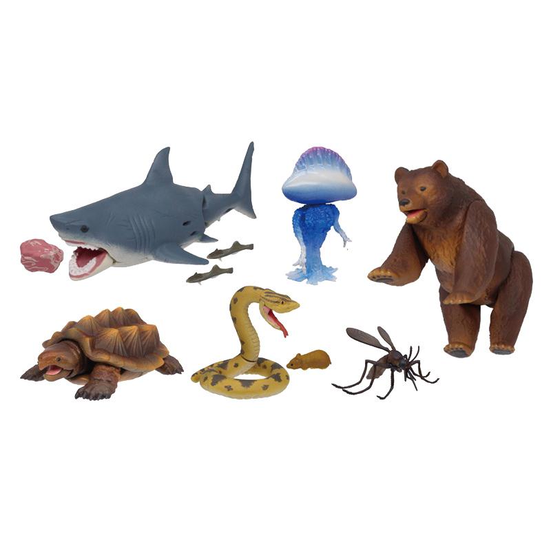 GACHA Экологическая Атла ФИГУРКА Энциклопедия Опасных Организмов Акула Крокодил Черепаха Бурый Медведь Гремучая Змея ФИГУРКА Игрушка