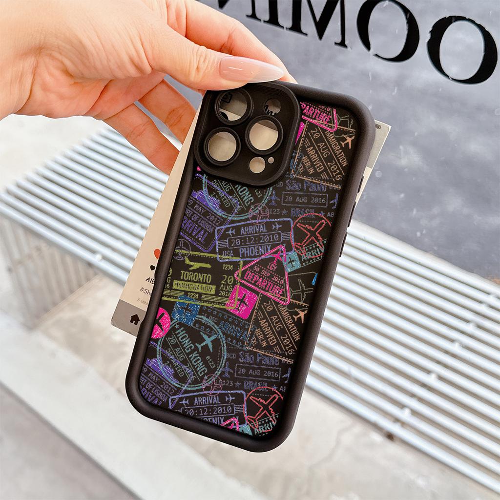 Lables Pattern Soft TPU Phone Case for iPhone 17 Air 16 15 14 Pro Max Plus 13 12 Mini 8 7 X Xs Back Cover