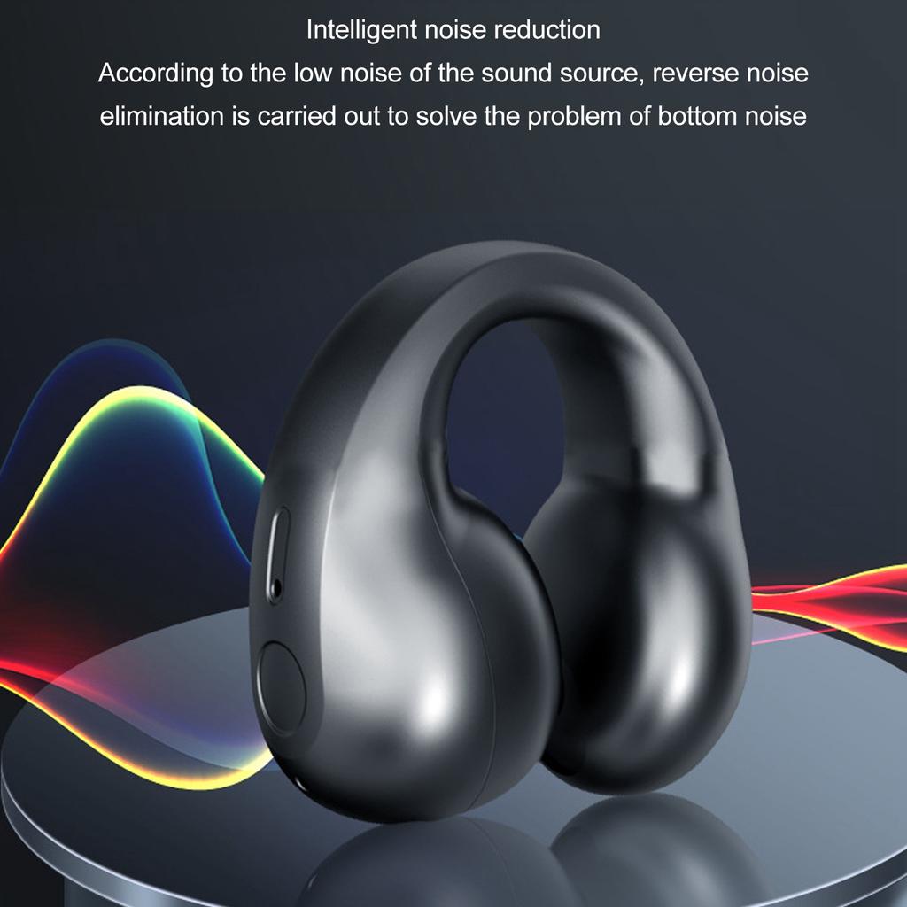 Наушники Bluetooth с клипсой, открытые наушники с низкой задержкой и шумоподавлением, беспроводные наушники с клипсой и светодиодным индикатором питания