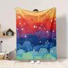 1pc Cat Rainbow Lightweight Flannel Blanket, Comfortable and Warm Blanket, for Office and Camping Sofa Bed, Livingroom129