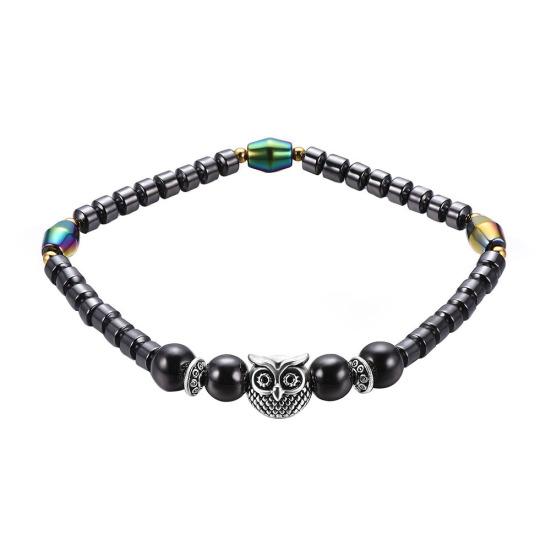 Шикарные красочные бусины из искусственного гематита Сова браслет на щиколотке женский ювелирный подарок
