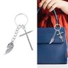 Элегантный держатель для ключей с крыльями розы и распятием, модное украшение для сумки-брелока для любителей моды и верующих
