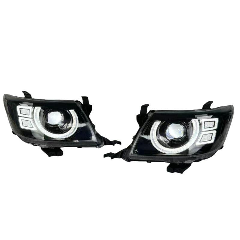 Передние светодиодные фары для Toyota Hilux VIGO 2011-2014 с ДХО и поворотниками