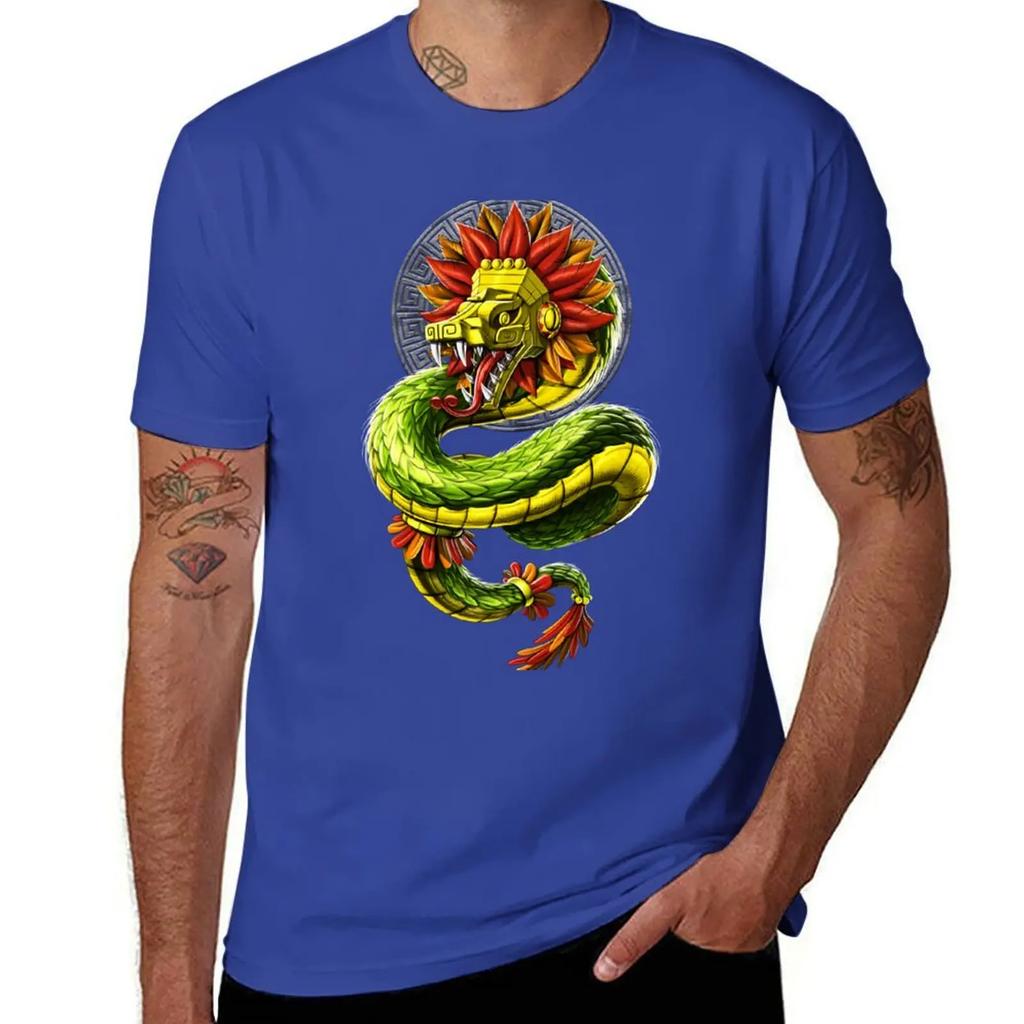 Quetzalcoatl Aztec Serpent God T-Shirt anime t shirts oversized graphic tee summer clothes mens graphic t-shirts funny