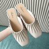 Модные мюли Женские тапочки и женские сандалии Бежевые Домашние тапочки для помещений Работа Дом Балетки Абрикосовые Уличные шлепанцы Обувь H Сандалии Y