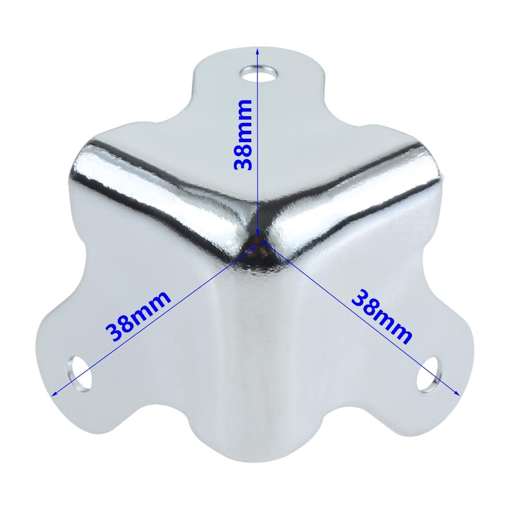 4Pcs Metal Luggage Air Box Aviation Corners Brackets Toolbox Wooden Jewelry Box Iron Angle Brace Corner Edge Protectors Covers