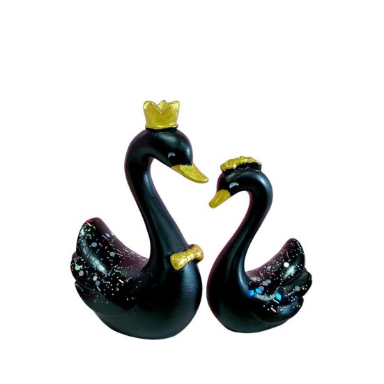 Шикарные статуи лебедя, топперы, реалистичная форма, две части, декоративные
