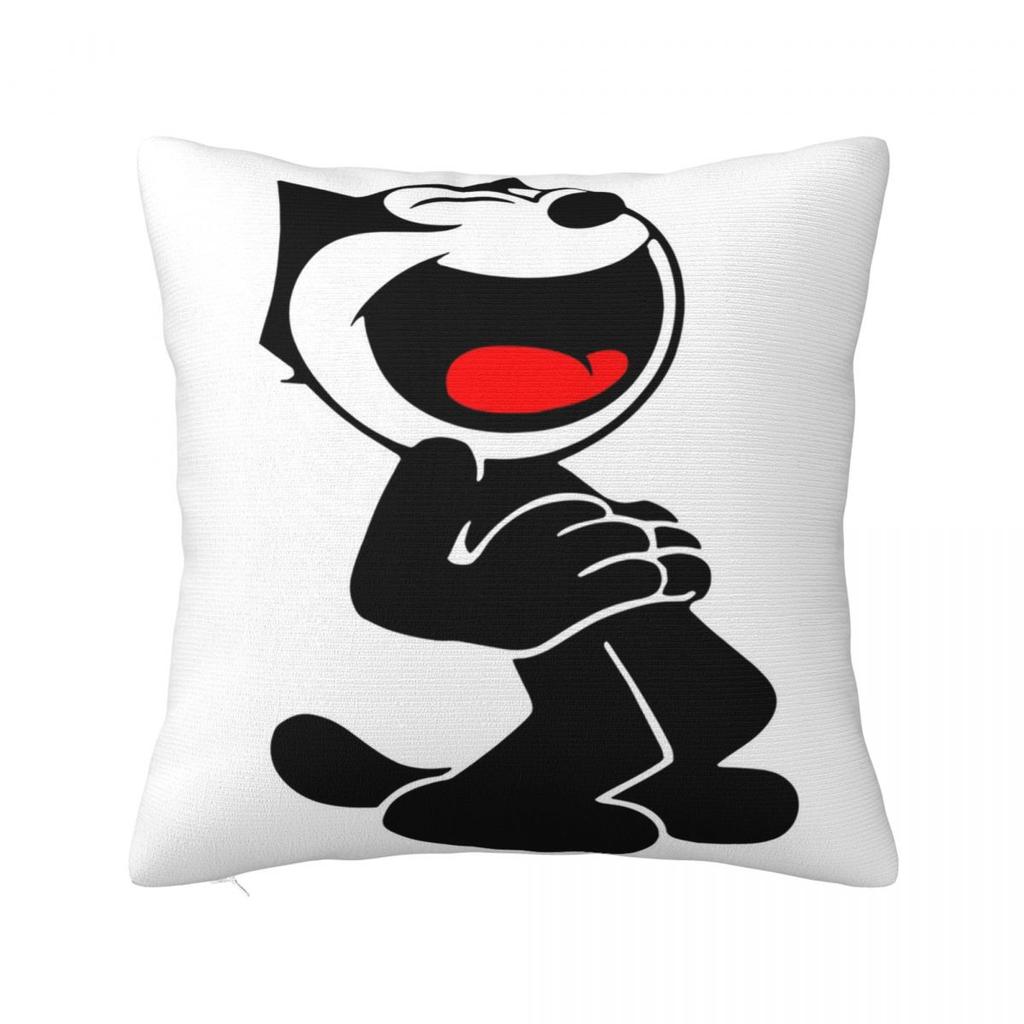 Vintage Felix The Cat Cartoon Square Pillowcase Cushion Cover Pillow Case Throw Pillow Cover for Home Bedroom Car