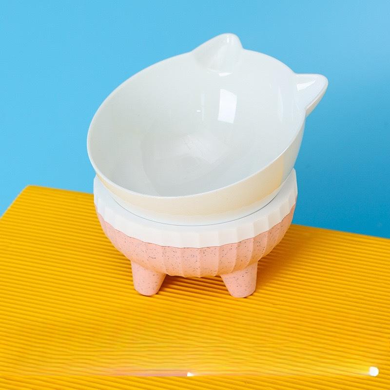 Миска для кошек с защитой от опрокидывания и защитой шеи, миска для домашних животных, устойчивая к ударам, миска для корма для собак, высокая миска для домашних животных в скандинавском стиле