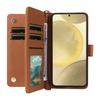 For Samsung Galaxy S24+ Wallet Case with Shoulder/Wrist Strap Leather Phone Cover Stand