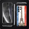 Чехол для телефона с флагом Франции, футболом и Парижем для Samsung Galaxy S22 5G S20 Ultra S21 FE 5G S10E S9 S8 S10 Plus Note 20 10, прозрачный чехол